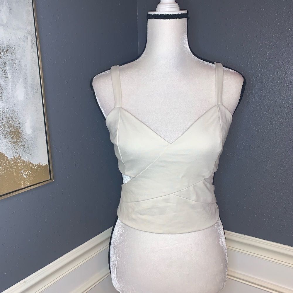 WYLDR cut out zippered back crop top